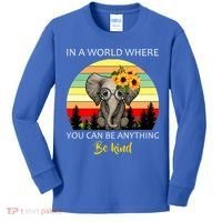 If You Can Be Anything Be Kind In This World Kids Long Sleeve Shirt thumb 0