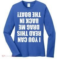 If You Can Read This Drag Me Back In The Boat Women's Long Sleeve Shirt thumb 0
