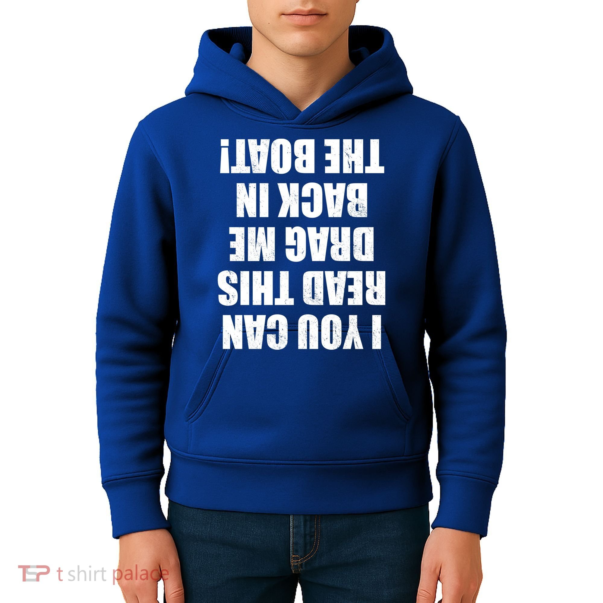 If You Can Read This Drag Me Back In The Boat Kids Hoodie