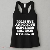 If You Can Read This Put Me Back On My Bar Stool St Patrick's Day Women's Tank Top thumb 3