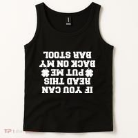 If You Can Read This Put Me Back On My Bar Stool St Patrick's Day Tank Top thumb 2