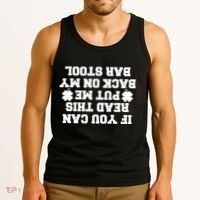 If You Can Read This Put Me Back On My Bar Stool St Patrick's Day Tank Top thumb 3