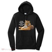 If You Can Read This You're Too Close Funny Tiger Women's Hoodie thumb 0
