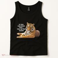If You Can Read This You're Too Close Funny Tiger Tank Top thumb 2