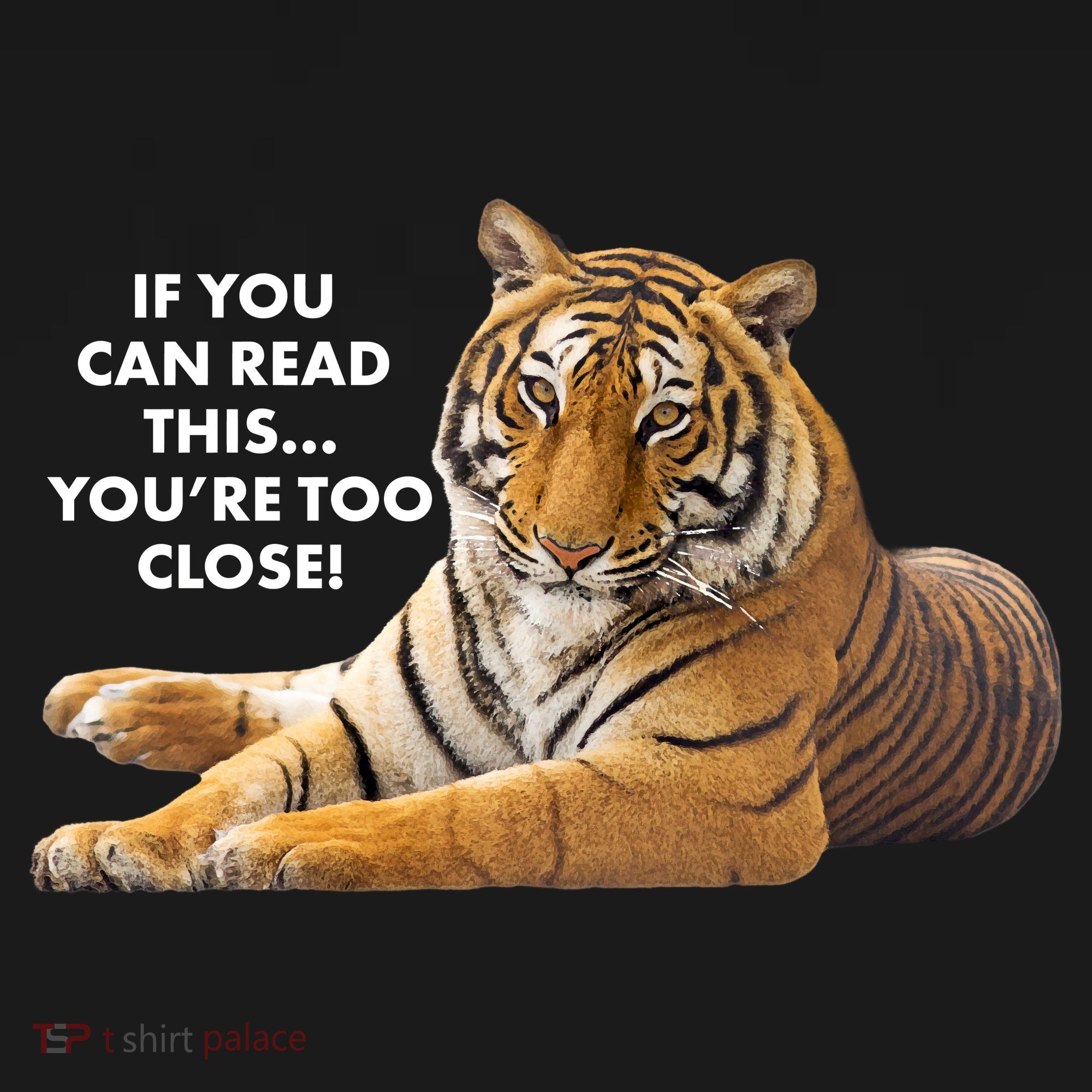 If You Can Read This You're Too Close Funny Tiger Tank Top