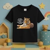 If You Can Read This You're Too Close Funny Tiger Toddler T-Shirt thumb 3