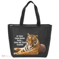 If You Can Read This You're Too Close Funny Tiger Tote Bag thumb 0