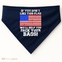 If You Don't Like this Flag Pack Your Bags USA USA-Made Doggie Bandana thumb 0
