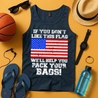 If You Don't Like this Flag Pack Your Bags USA Tank Top thumb 4