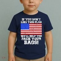 If You Don't Like this Flag Pack Your Bags USA Toddler T-Shirt thumb 2