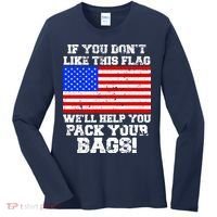 If You Don't Like this Flag Pack Your Bags USA Women's Long Sleeve Shirt thumb 0