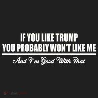 If You Like Trump You Won't Like Me Golf Towel thumb 3