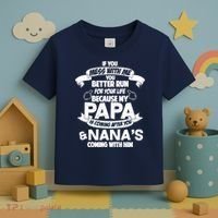If You Mess With Papa You Better Run For Your Life Toddler T-Shirt thumb 3