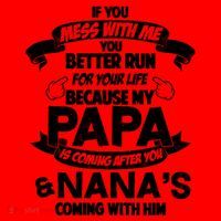 If You Mess With Papa You Better Run For Your Life Santa Hat thumb 1