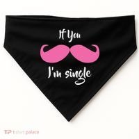 If You Moustache I'm Single Valentine's Day USA-Made Doggie Bandana thumb 0