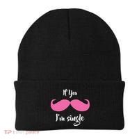 If You Moustache I'm Single Valentine's Day Beanie thumb 0