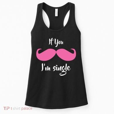 If You Moustache I'm Single Valentine's Day Women's Tank Top