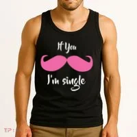 If You Moustache I'm Single Valentine's Day Tank Top thumb 3