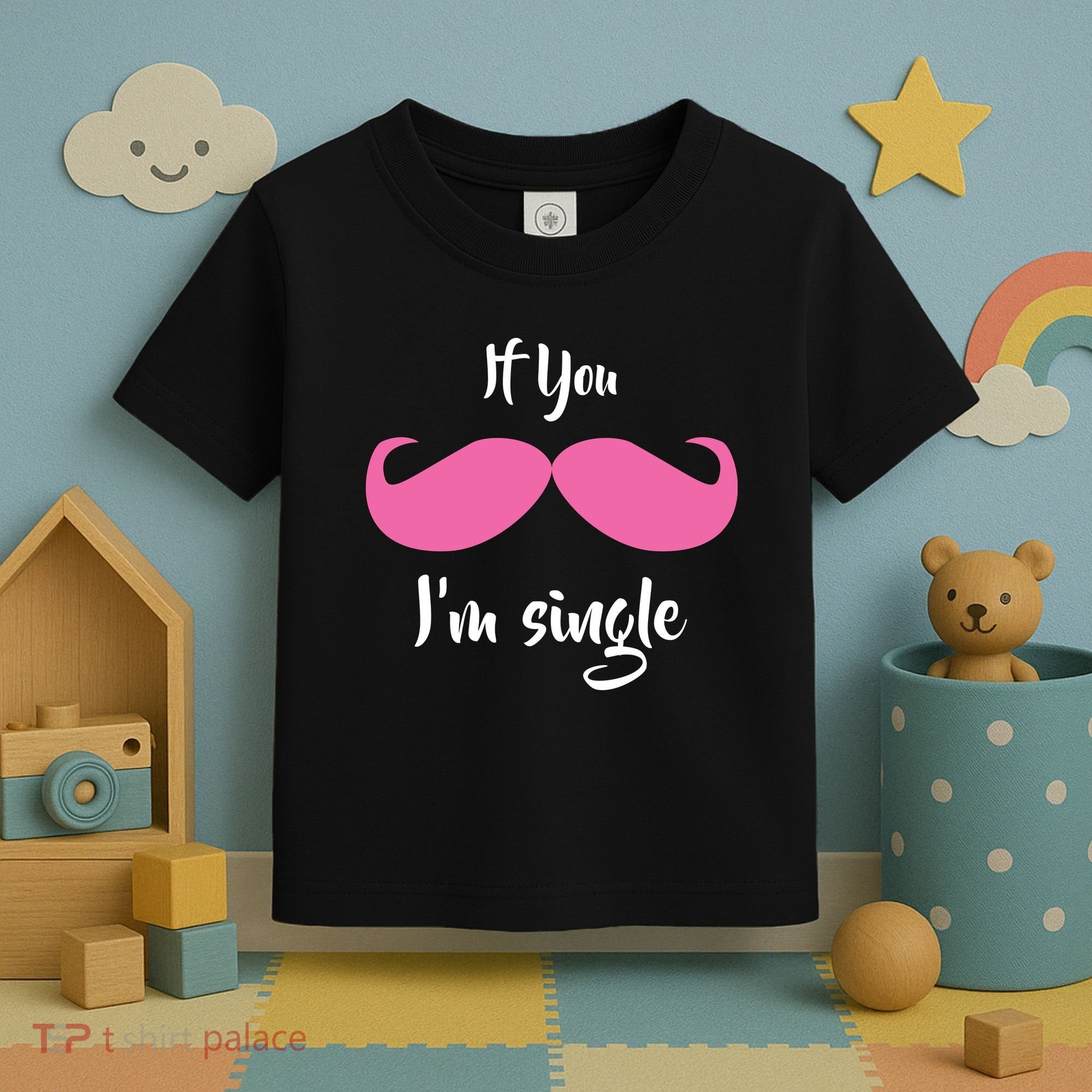 If You Moustache I'm Single Valentine's Day Toddler T-Shirt