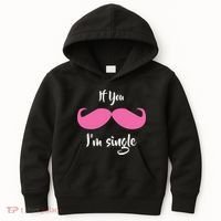 If You Moustache I'm Single Valentine's Day Kids Hoodie thumb 0
