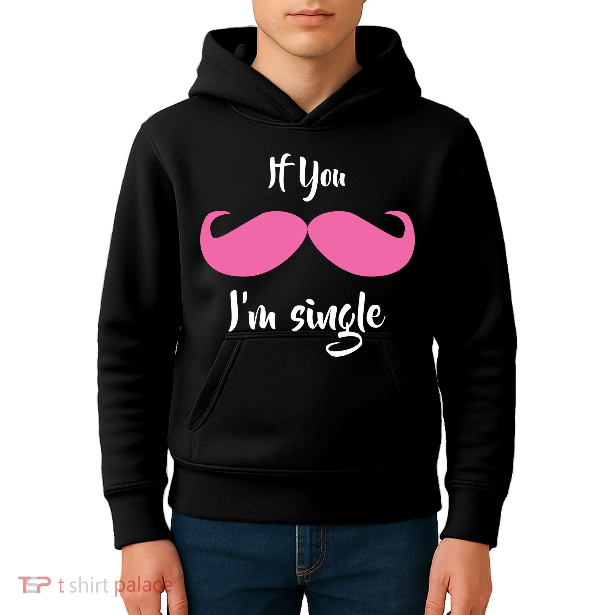 If You Moustache I'm Single Valentine's Day Kids Hoodie