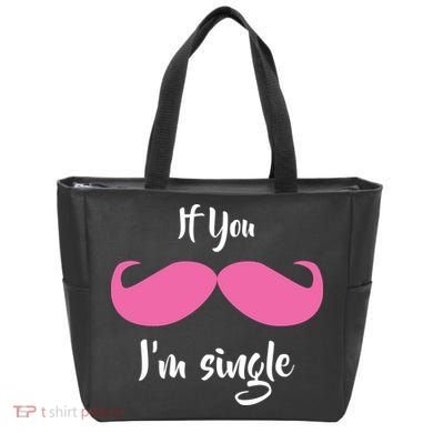 If You Moustache I'm Single Valentine's Day Tote Bag