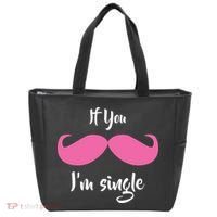 If You Moustache I'm Single Valentine's Day Tote Bag thumb 0