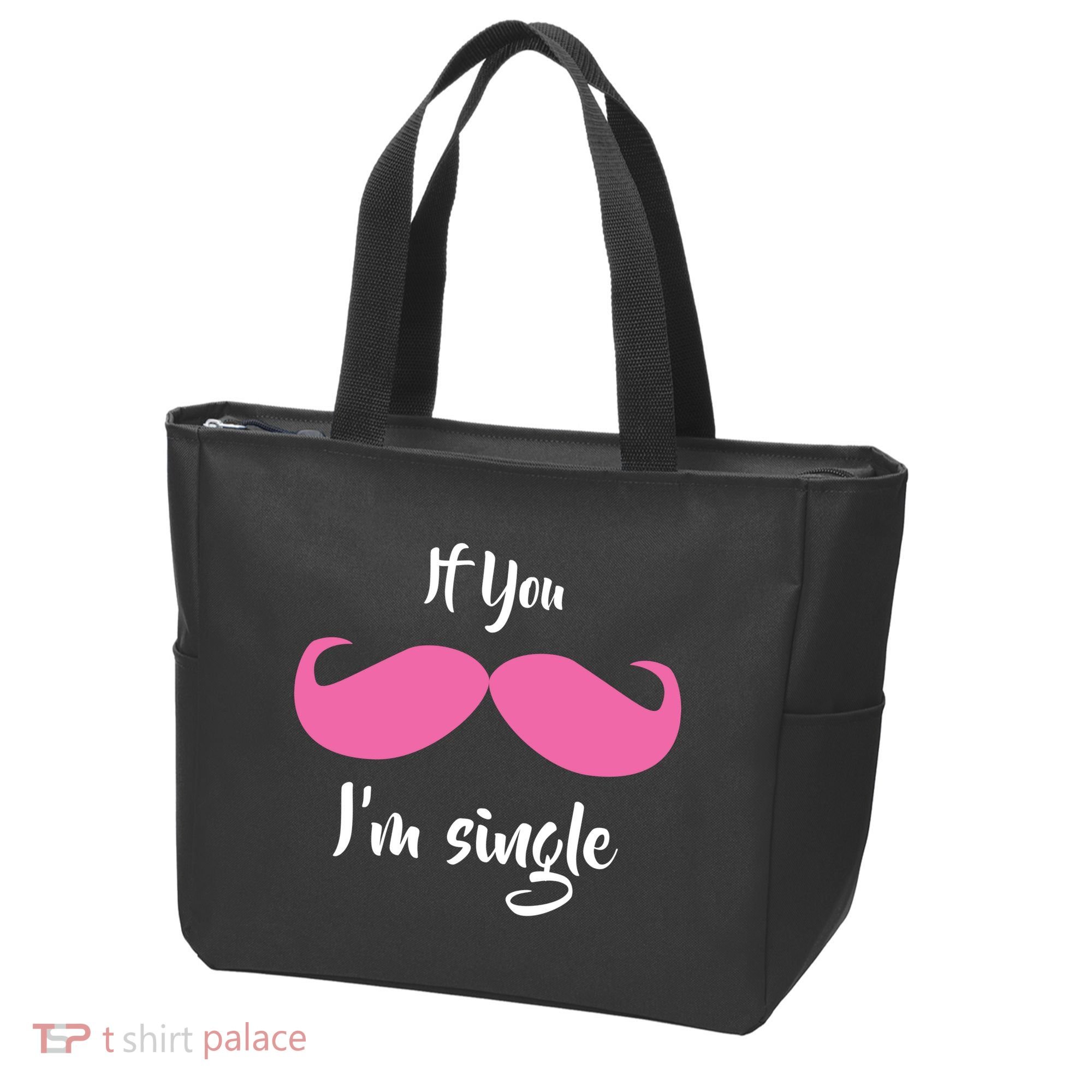 If You Moustache I'm Single Valentine's Day Tote Bag