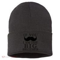 If You Must Ask Moustache I am the Big Brother Sustainable Knit Beanie thumb 0