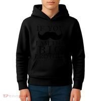 If You Must Ask Moustache I am the Big Brother Kids Hoodie thumb 4