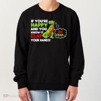 If You're Happy and You Know It Clap Your Hands T-Rex Women's Sweatshirt thumb 0