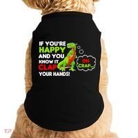 If You're Happy and You Know It Clap Your Hands T-Rex Doggie Tank thumb 0