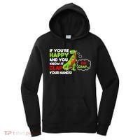 If You're Happy and You Know It Clap Your Hands T-Rex Women's Hoodie thumb 0