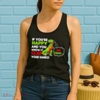 If You're Happy and You Know It Clap Your Hands T-Rex Women's Tank Top thumb 2