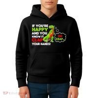 If You're Happy and You Know It Clap Your Hands T-Rex Kids Hoodie thumb 4