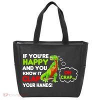 If You're Happy and You Know It Clap Your Hands T-Rex Tote Bag thumb 0