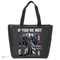 If You're Not First You're Last American Astronaut Tote Bag thumb 0