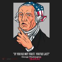 If You're Not First You're Last Probably George Washington Tumbler thumb 3