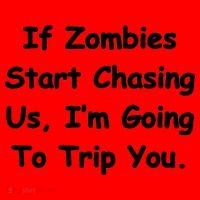 If Zombies Chase Us I'm Tripping You Santa Hat thumb 1