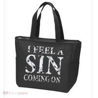 I Feel A Sin Coming On Funny Saying Tote Bag thumb 3
