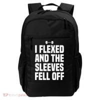 I Flexed And The Sleeves Fell Off Funny Gym Workout Tank Top Backpack thumb 0