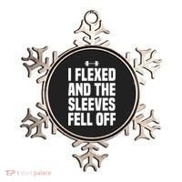 I Flexed And The Sleeves Fell Off Funny Gym Workout Tank Top Ornament thumb 0