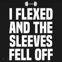 I Flexed And The Sleeves Fell Off Funny Gym Workout Tank Top Ornament thumb 1