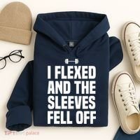 I Flexed And The Sleeves Fell Off Funny Gym Workout Tank Top Hoodie thumb 4