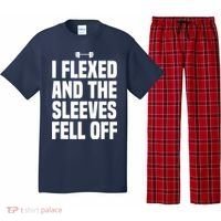 I Flexed And The Sleeves Fell Off Funny Gym Workout Tank Top Pajama Set thumb 0