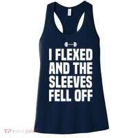 I Flexed And The Sleeves Fell Off Funny Gym Workout Tank Top Women's Tank Top thumb 0