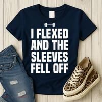 I Flexed And The Sleeves Fell Off Funny Gym Workout Tank Top Women's T-Shirt thumb 3
