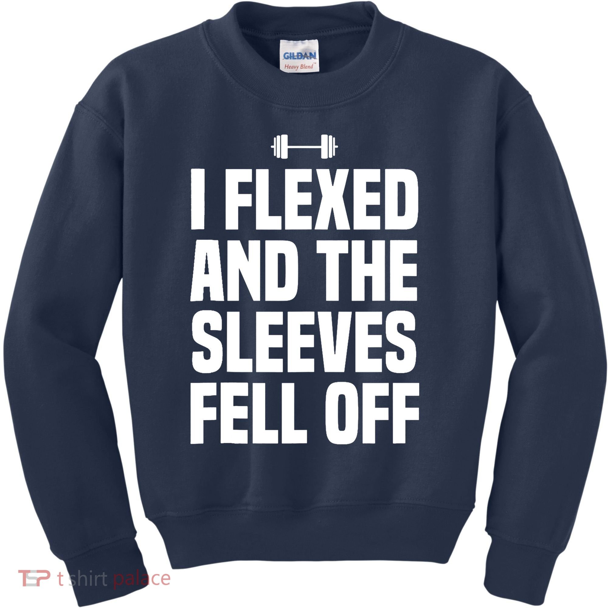 I Flexed And The Sleeves Fell Off Funny Gym Workout Tank Top Kids Sweatshirt