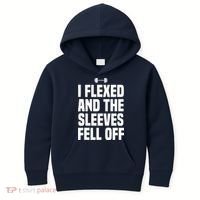 I Flexed And The Sleeves Fell Off Funny Gym Workout Tank Top Kids Hoodie thumb 0