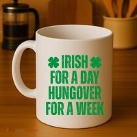 Irish For A Day Hungover For A Week St Patricks Day Funny Coffee Mug thumb 4
